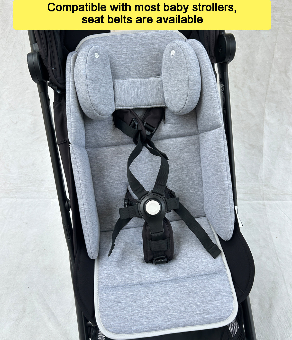 Insert Insert Liner Cushion Seat Compatible with Uppababy Vista V2 and Cruz Strollers, With Head Support Pillow and Wedge Support, Skin Friendly Fabric