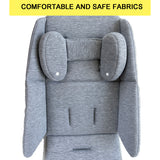 Insert Insert Liner Cushion Seat Compatible with Uppababy Vista V2 and Cruz Strollers, With Head Support Pillow and Wedge Support, Skin Friendly Fabric
