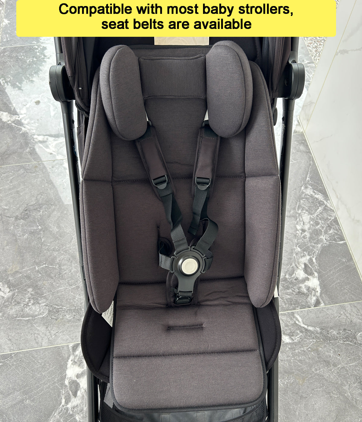 Insert Insert Liner Cushion Seat Compatible with Uppababy Vista V2 and Cruz Strollers, With Head Support Pillow and Wedge Support, Skin Friendly Fabric