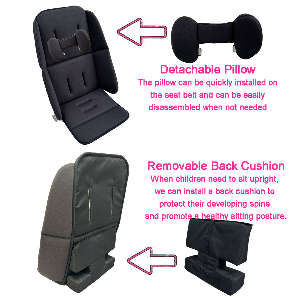 Insert Insert Liner Cushion Seat Compatible with Uppababy Vista V2 and Cruz Strollers, With Head Support Pillow and Wedge Support, Skin Friendly Fabric