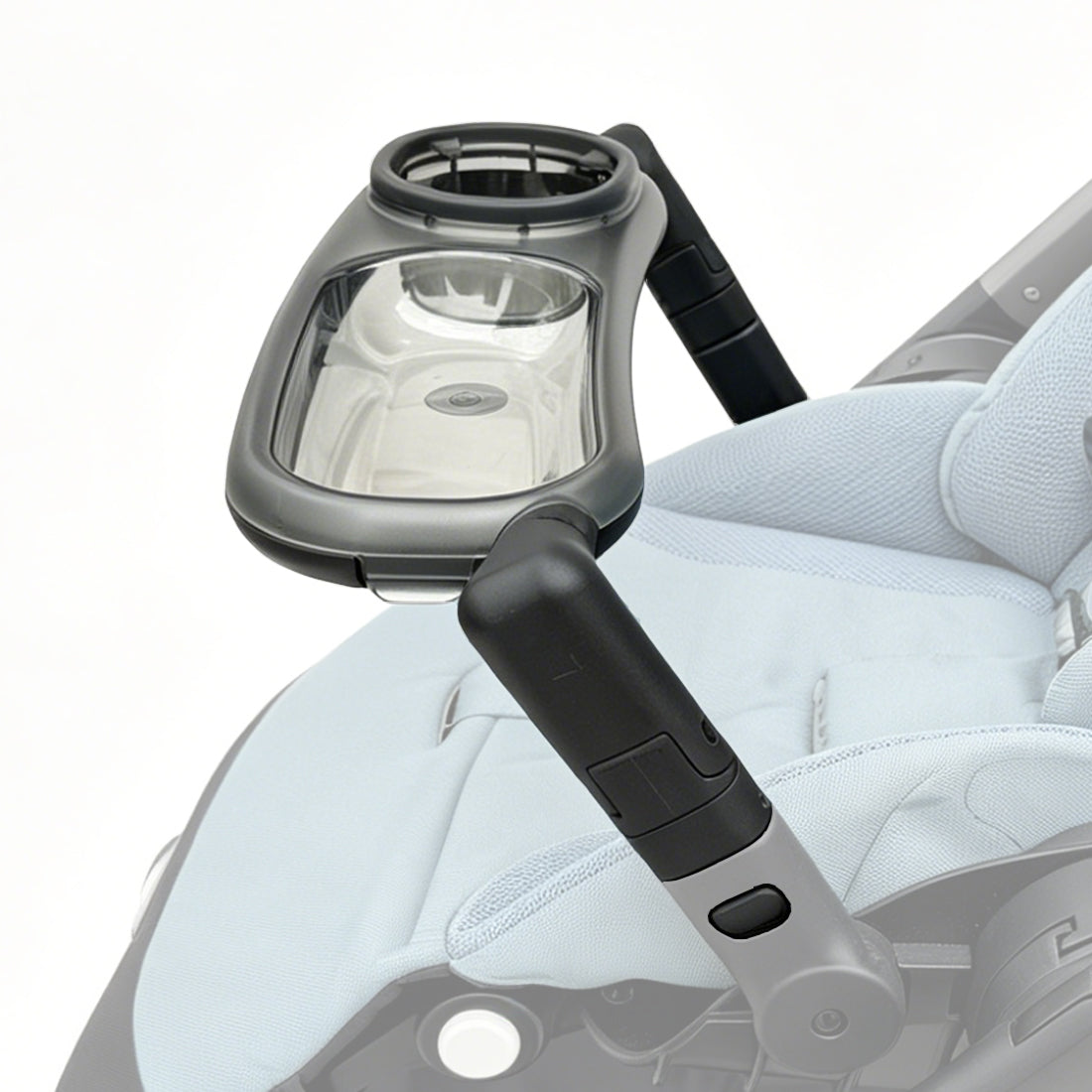 Stroller Snack Tray Compatible with Cybex Balios,Gazelle, Talos Series Prams - BPA-Free Tritan Baby Travel Tray with 360° Swivel, Folds with Stroller, Easy Clean