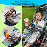 Stroller Snack Tray Compatible with Cybex Balios,Gazelle, Talos Series Prams - BPA-Free Tritan Baby Travel Tray with 360° Swivel, Folds with Stroller, Easy Clean