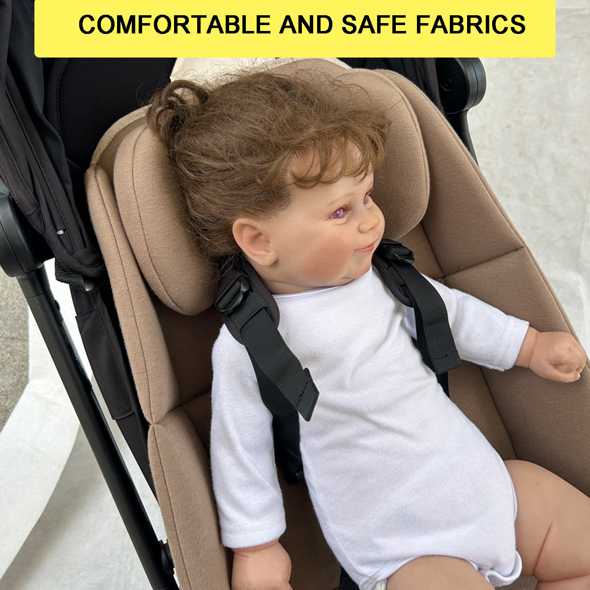 Insert Insert Liner Cushion Seat Compatible with Uppababy Vista V2 and Cruz Strollers, With Head Support Pillow and Wedge Support, Skin Friendly Fabric