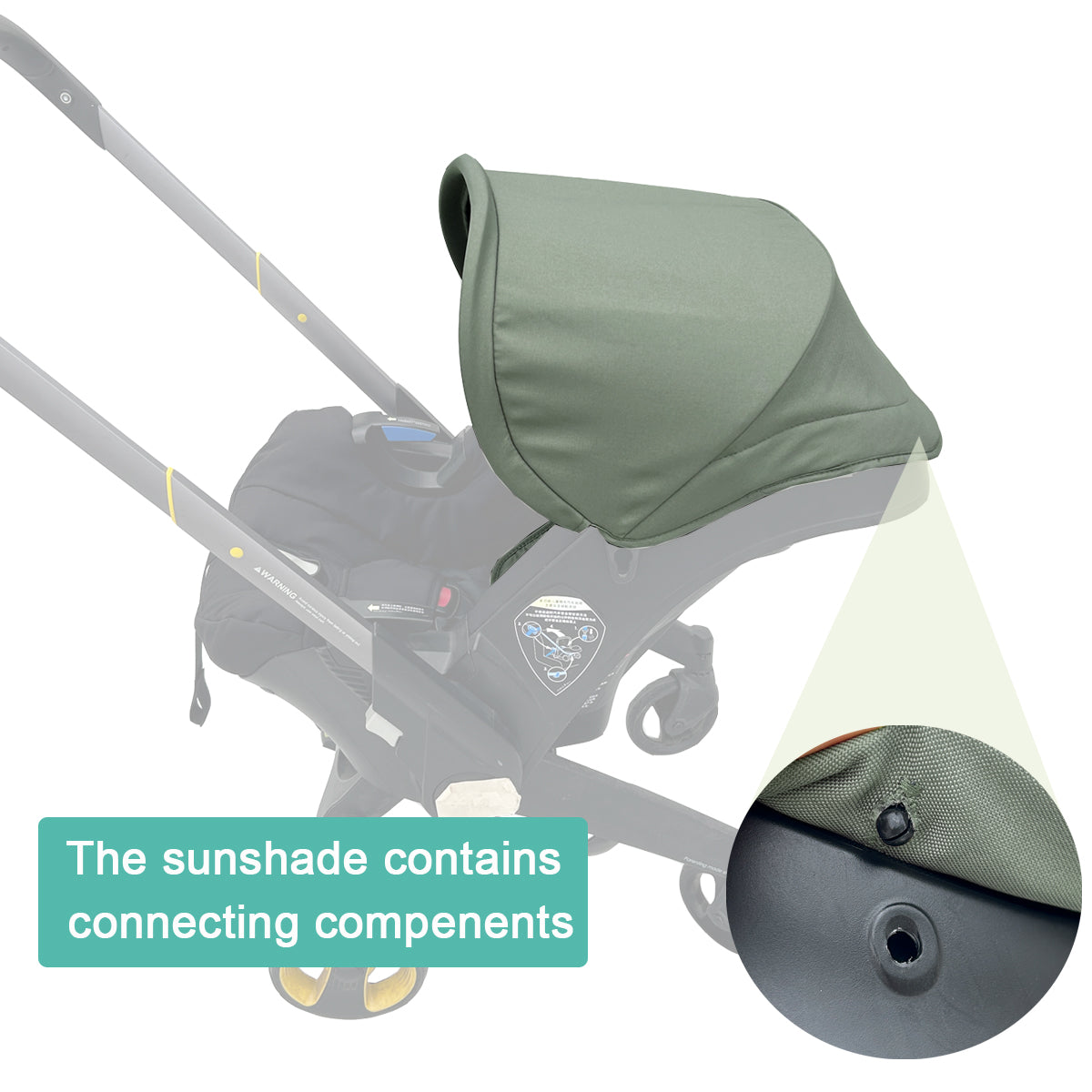 Replacement  Canopy Compatible with Doona +/i  Car Seat & Strollers （NOT FOR DOONA X)